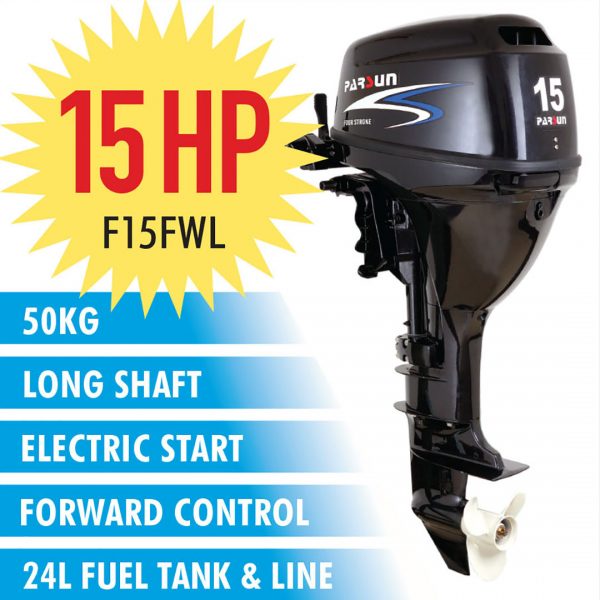 15HP PARSUN OUTBOARD MOTOR Long Shaft 4-Stroke Forward Control